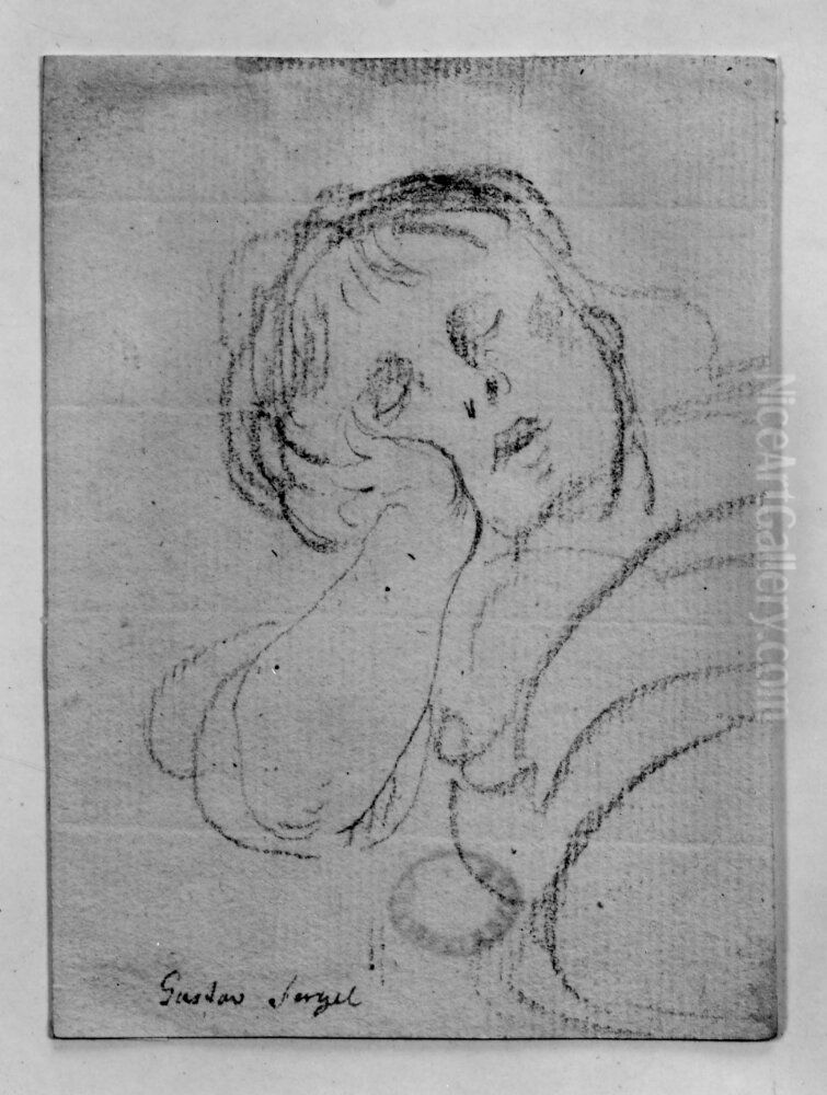 Gustav Sergel, som litet barn Oil Painting by Elias Martin