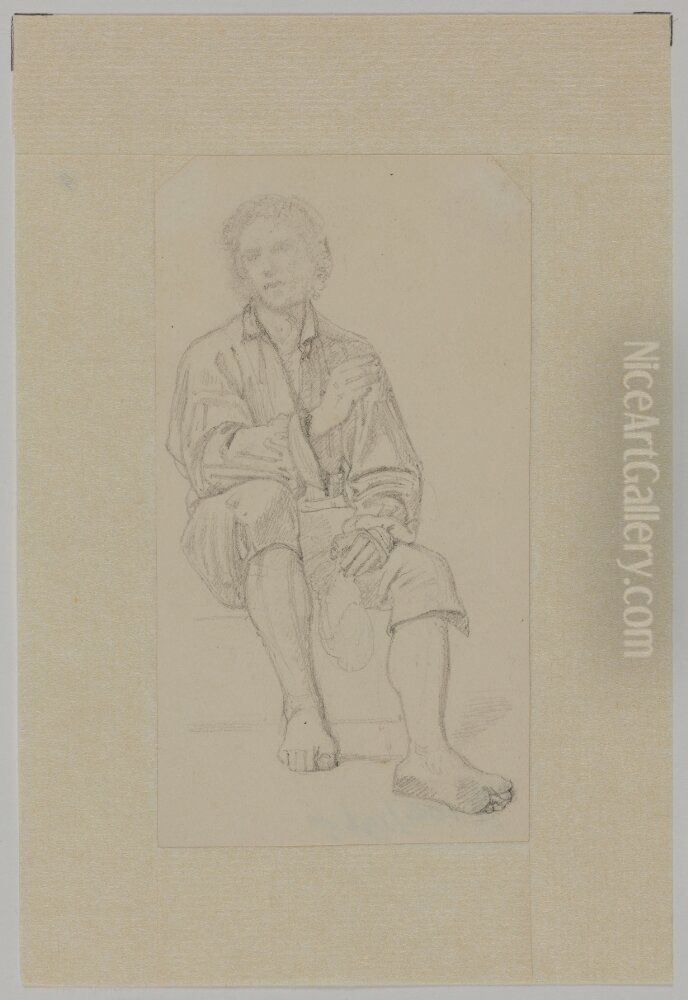 Sittande man Oil Painting by Jorgen Roed