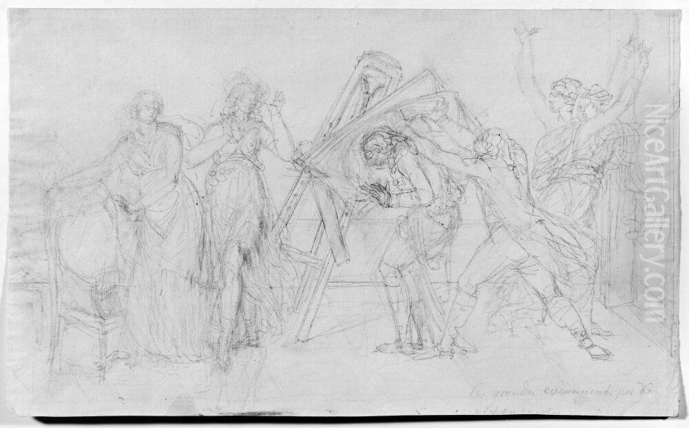 Les grandes evenements par les petites causes Oil Painting by Johan Tobias Sergel