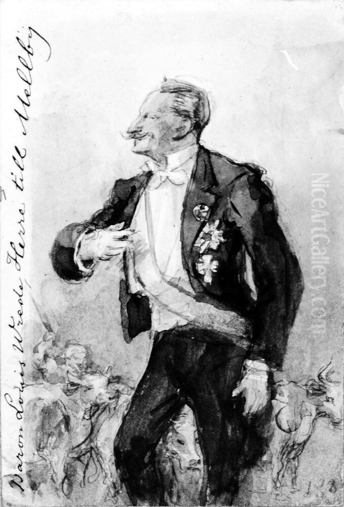 Friherre Louis Schrede, envoye. Skissbok 