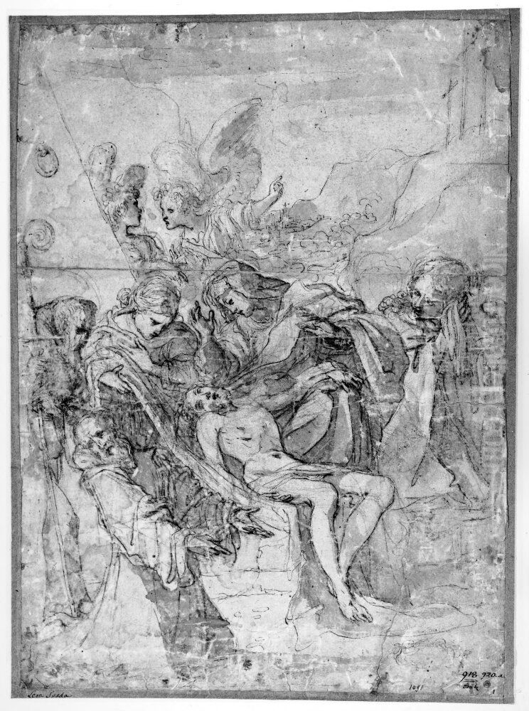 The deposition from the Cross Oil Painting by Ludovico Carracci