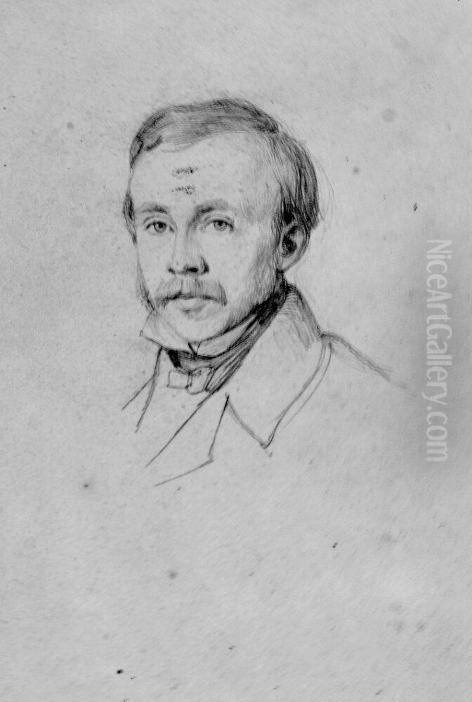 Portratt av greve Gosta Trolle-Bonde Oil Painting by Uno Troili