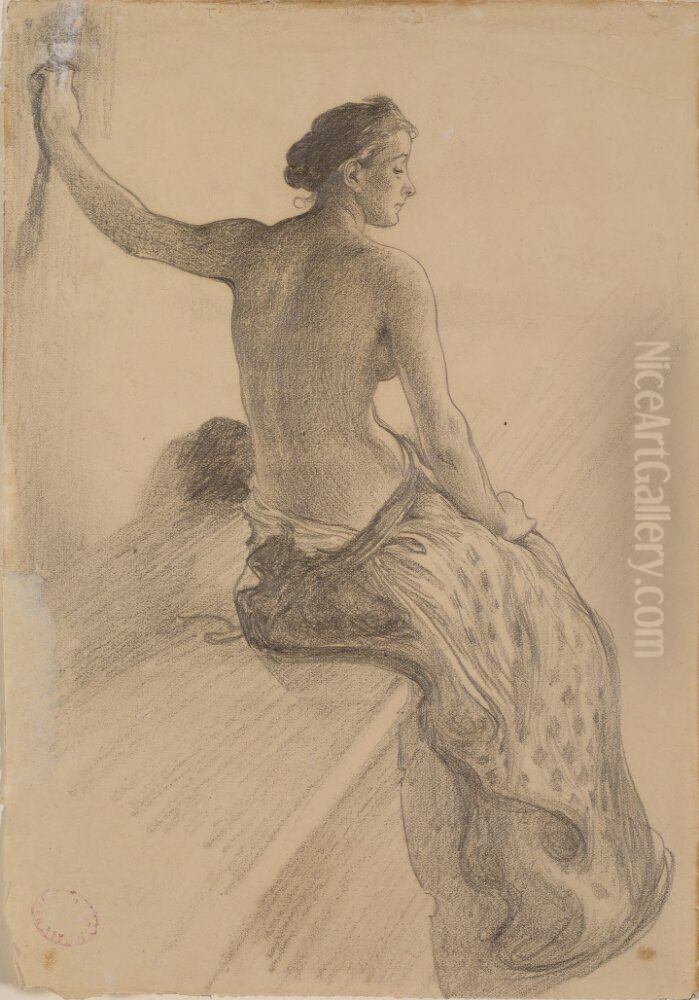 Modell Oil Painting by Carl Larsson