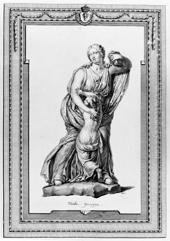 Niobidgrupp Oil Painting by Kilian Christoffer Zoll