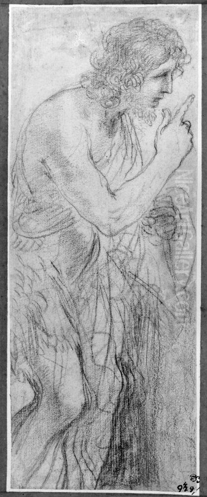 St John the Baptist Oil Painting by Giovanni Francesco Barbieri