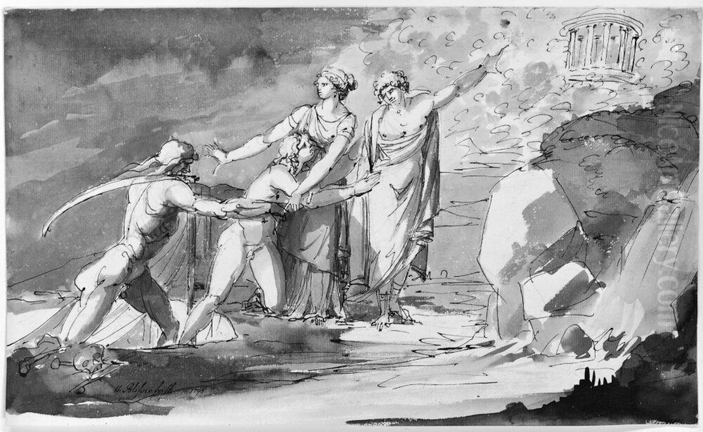 Blir frisk Oil Painting by Johan Tobias Sergel