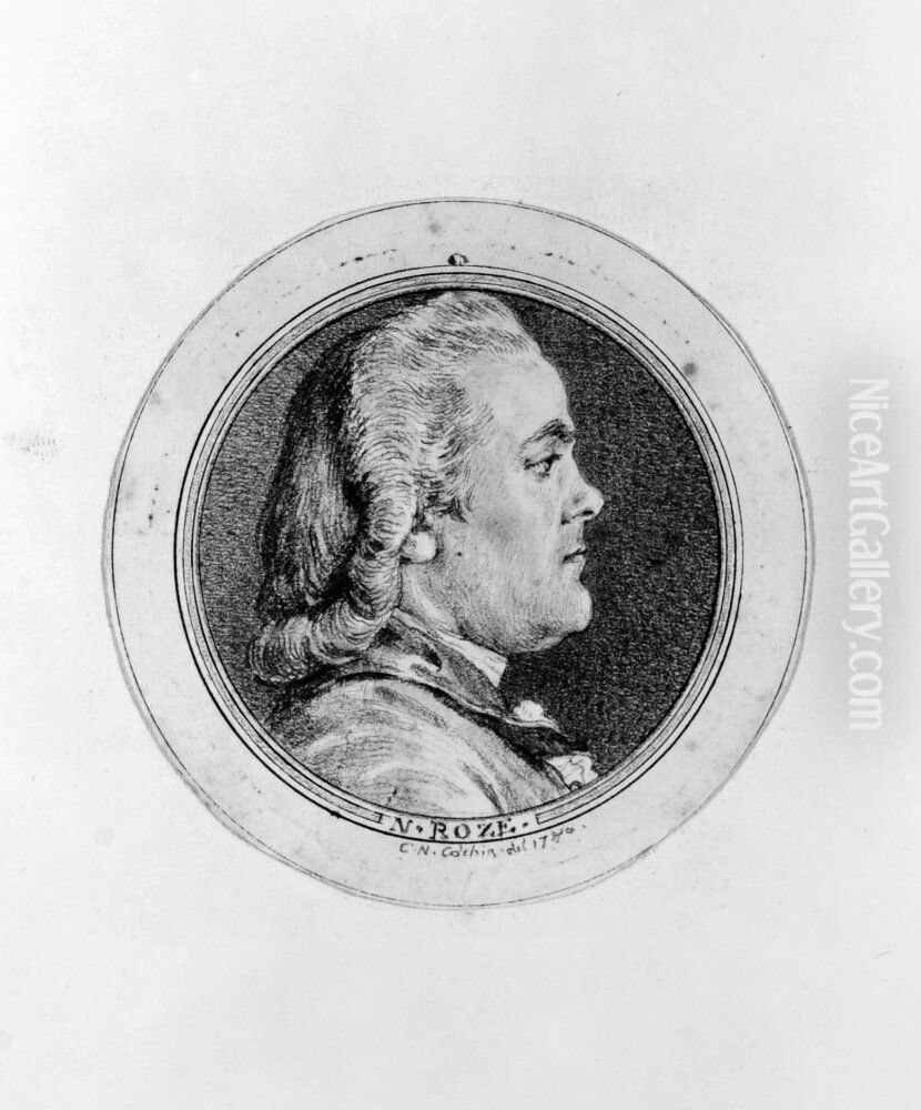Portratt av N. Roze Oil Painting by Charles-Nicolas Cochin