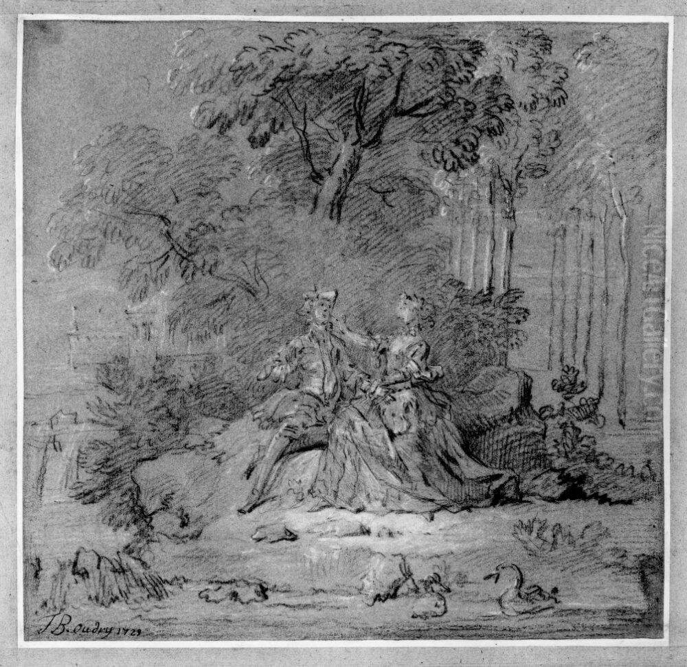 Pastoral Oil Painting by Jean-Baptiste Oudry