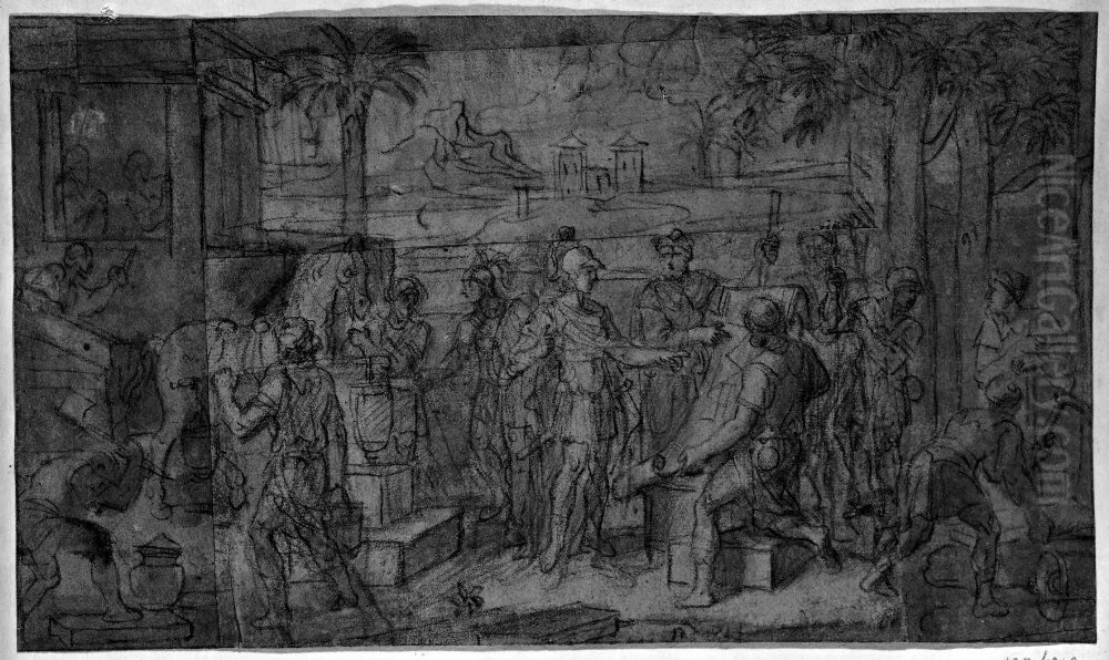 General bygger palats Oil Painting by Francois-Alexandre Verdier