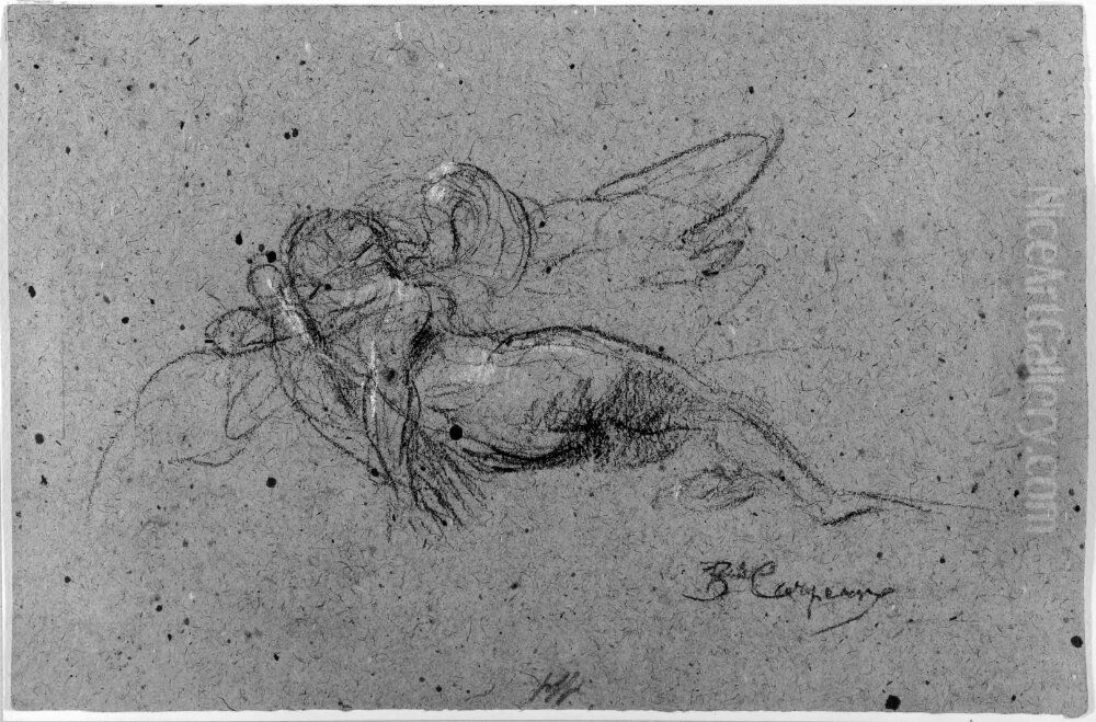 Odalisk Oil Painting by Jean-Baptiste Carpeaux