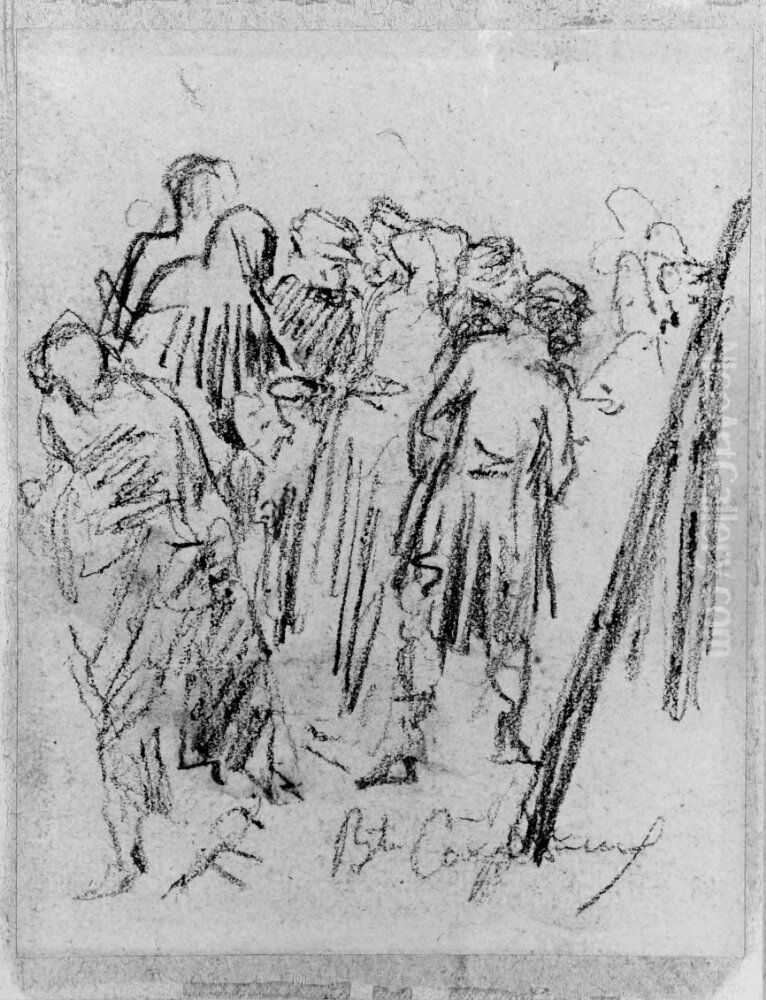 I malarens atelje Oil Painting by Jean-Baptiste Carpeaux