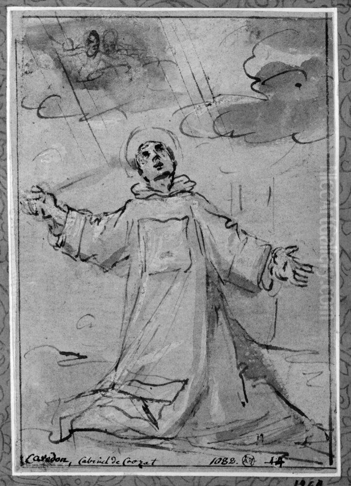 St. Stephen in ecstasy Oil Painting by Giacomo Cavedone