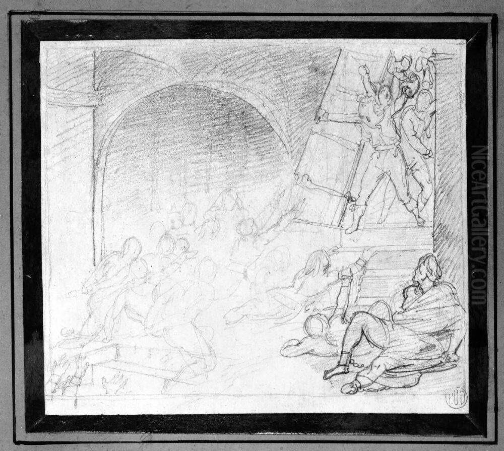 Raddningen fran inkvisitionen Oil Painting by Theodore Gericault