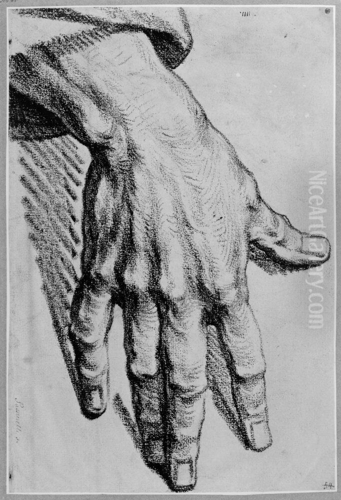 Study of a hand Oil Painting by Lorenzo Pasinelli
