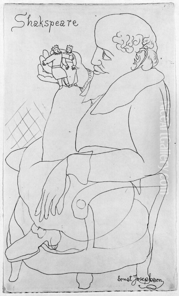 Shakespeare III. Till Geijers skaldestycken Oil Painting by Ernst Josephson