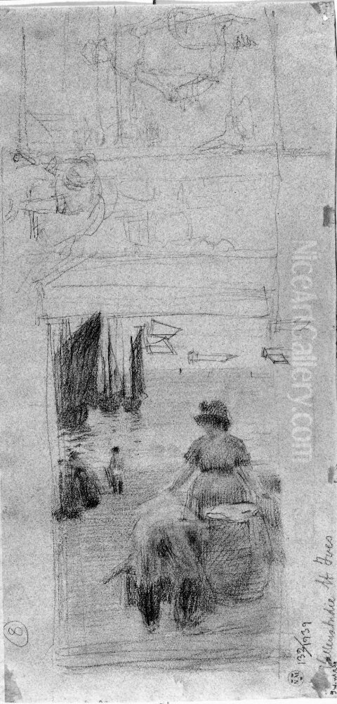 Waterfront Oil Painting by Anders Zorn