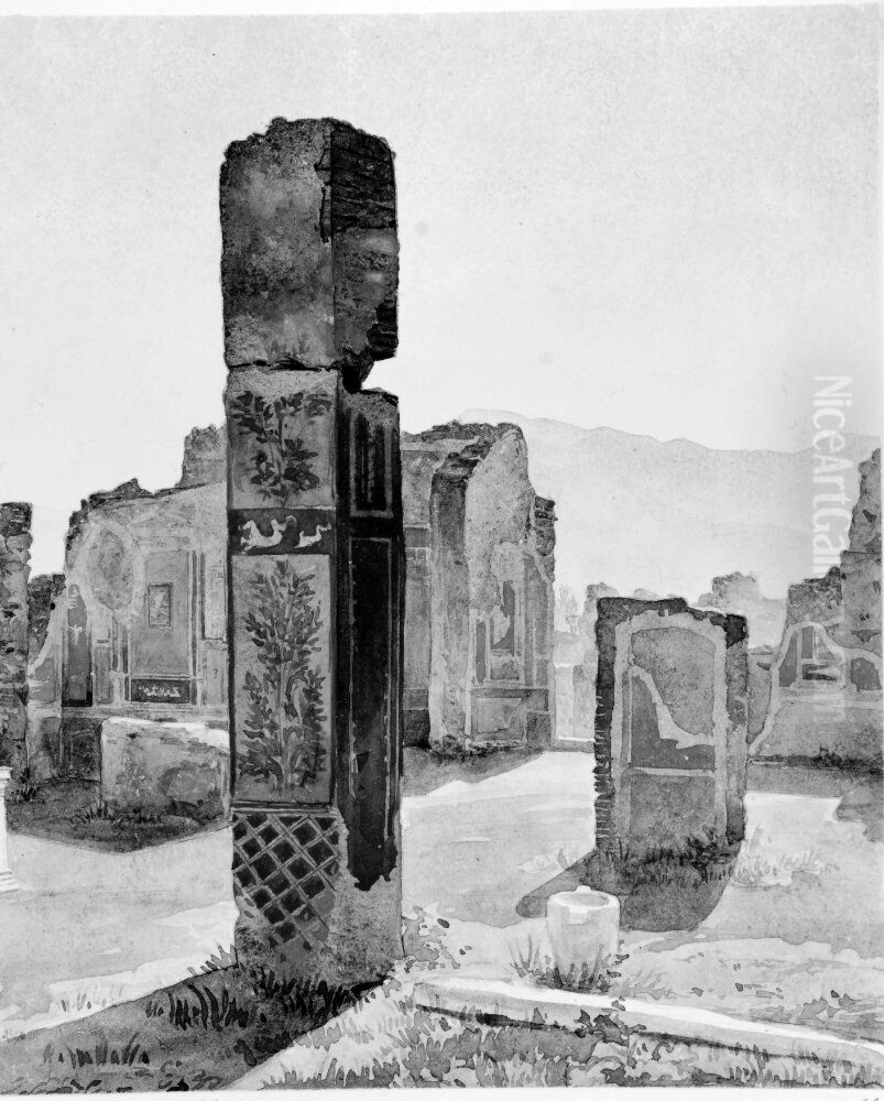 Villa di Diomede, Pompeji Oil Painting by Fredrik Wilhelm Scholander