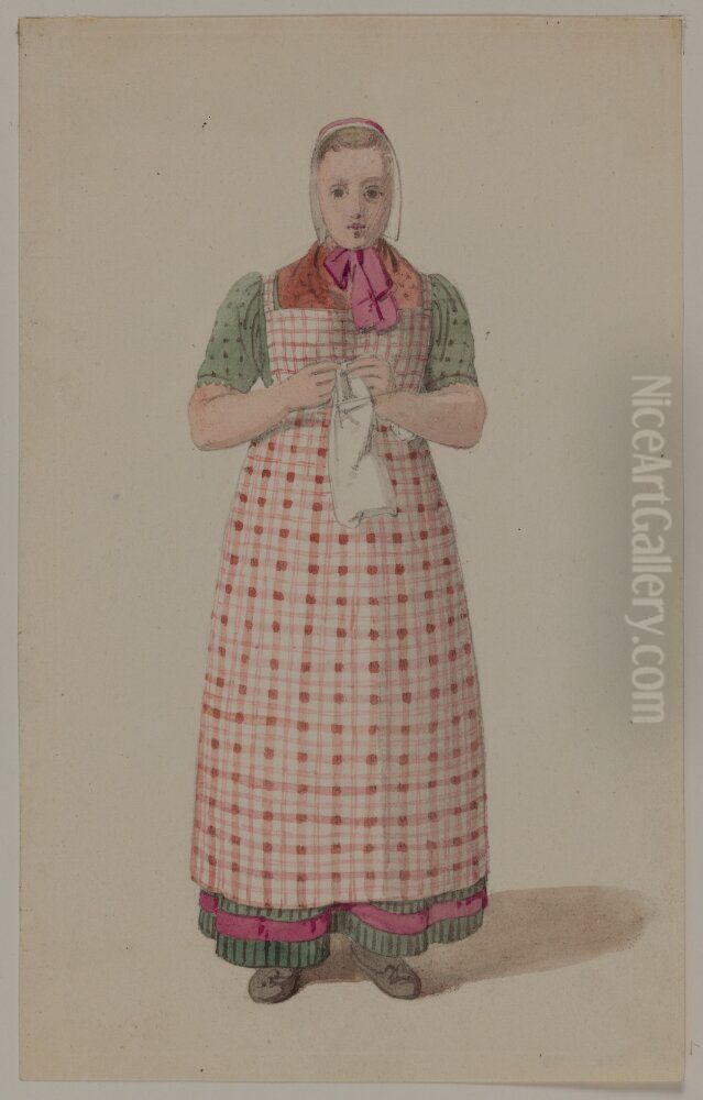 Staende kvinna Oil Painting by Jorgen Roed