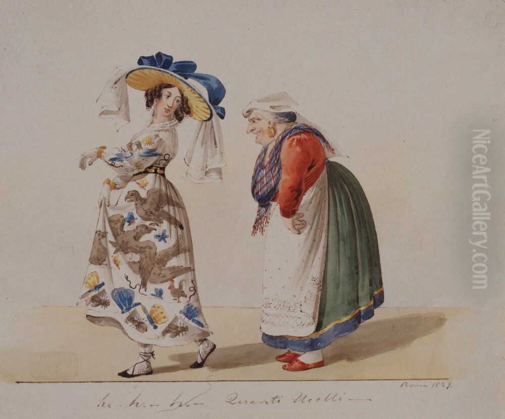 He - he - he Quanti Ucelli - Oil Painting by Carl Jacob Lindstrom