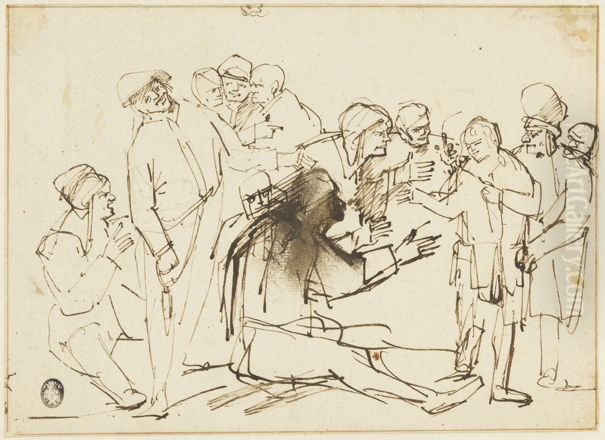 Josef och hans broder Oil Painting by Philips Koninck