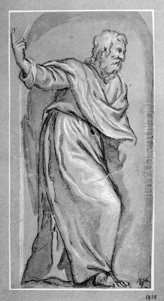 An Apostle Oil Painting by Paolo Farinati