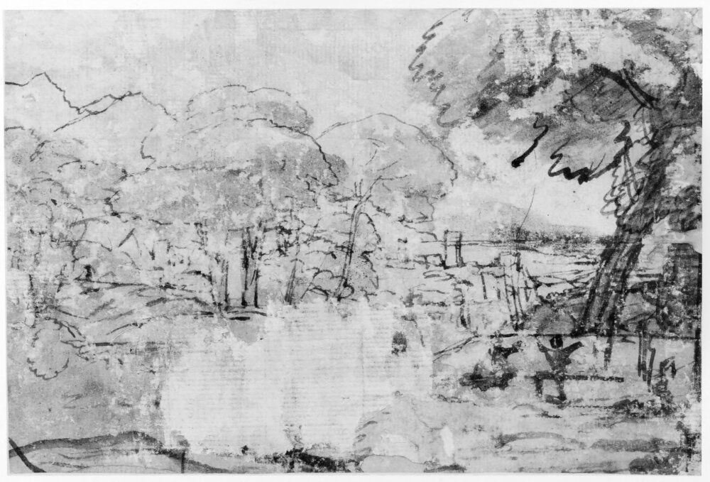 Landskap Oil Painting by Claude Lorrain (Claude Gellee)