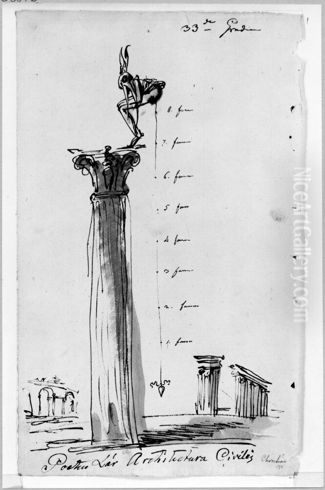 Poeten lar architectura civilis Oil Painting by Carl August Ehrensvard