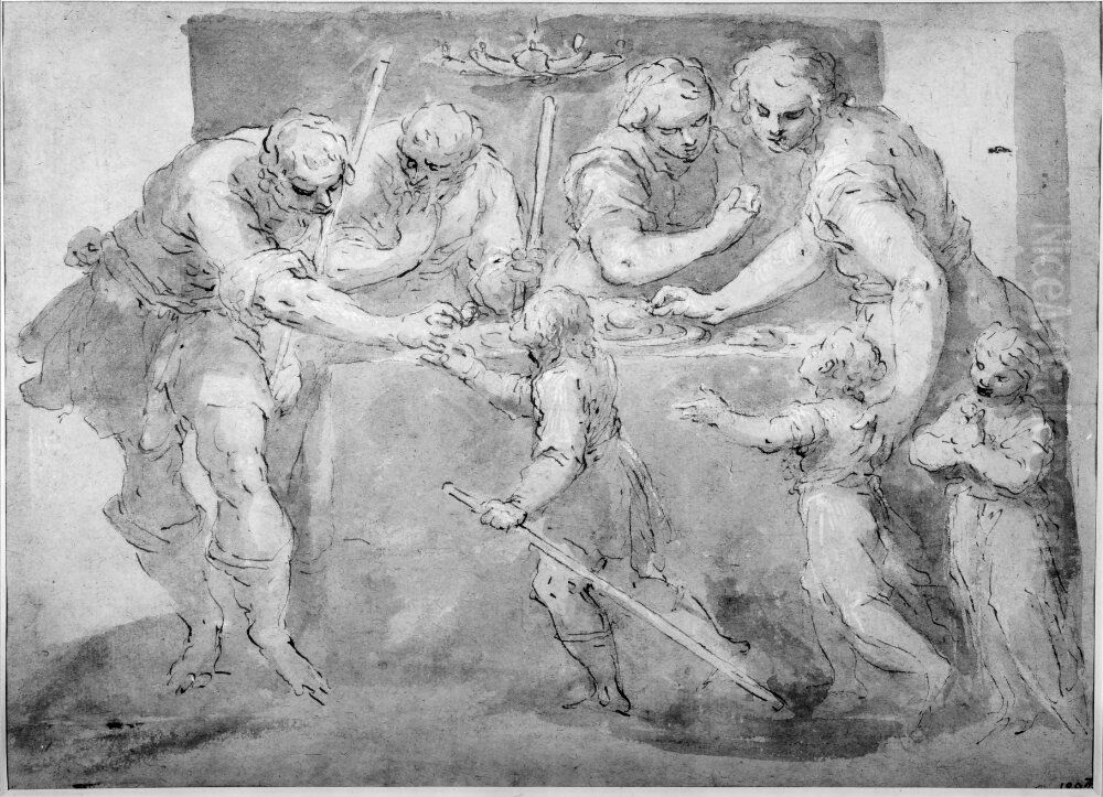 The Feast of the Passover Oil Painting by Palma il Giovane