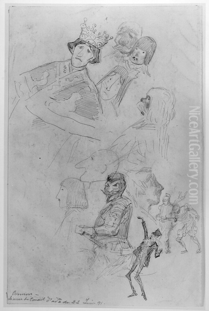 Fysionomier Oil Painting by Fernand Cormon