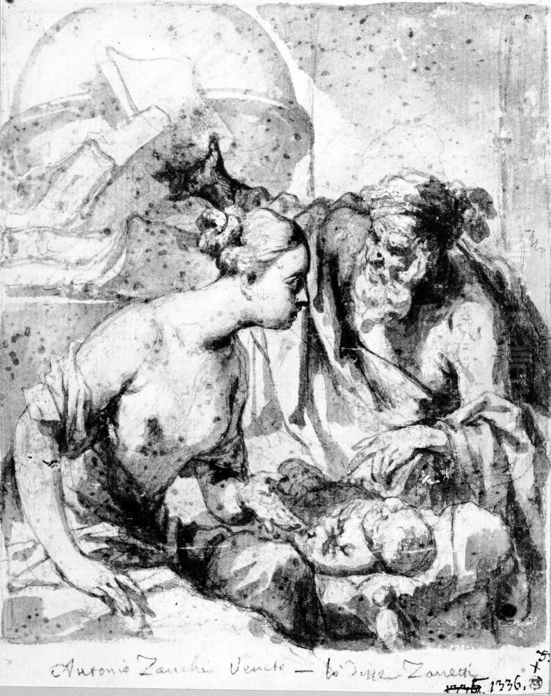 Study for Abraham Teaching Astrology to the Egyptians Oil Painting by Antonio Zanchi