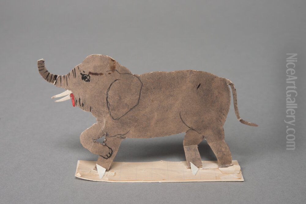 Elephant [one of 36 figures] Oil Painting by Ivar Arosenius