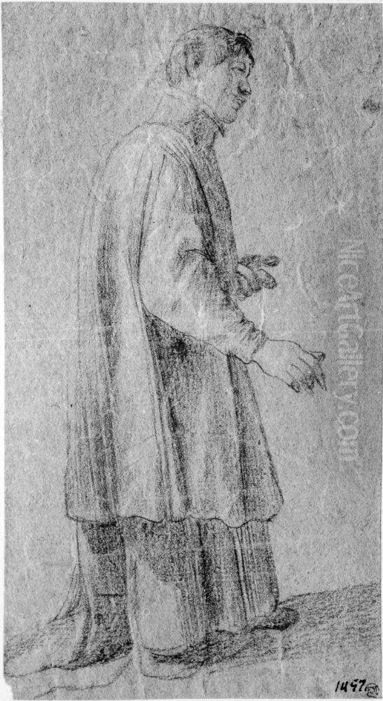 Cleric Oil Painting by Battistello Caracciolo