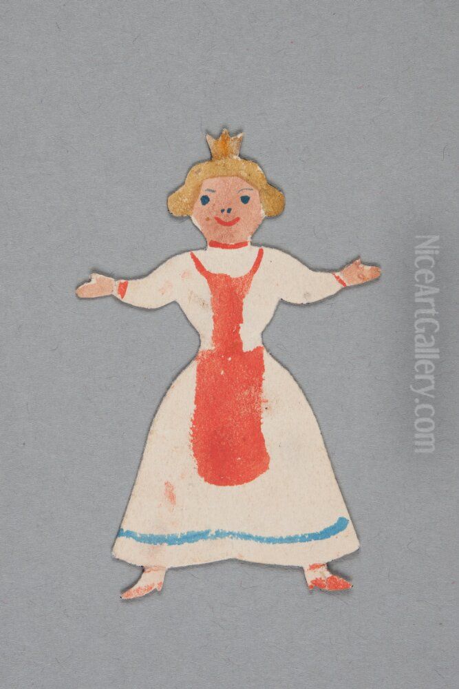 Queen? (one of seven cut-out dolls belonging to 