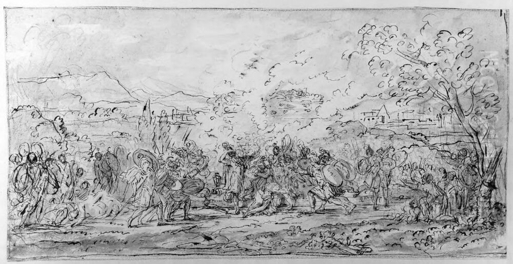 Patroklos likbal Oil Painting by Jacques Gamelin