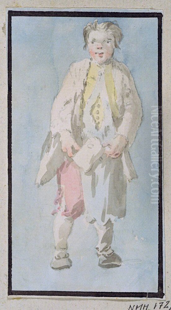 Liten trashank med bakatstruket har Oil Painting by Johan Fredric Martin