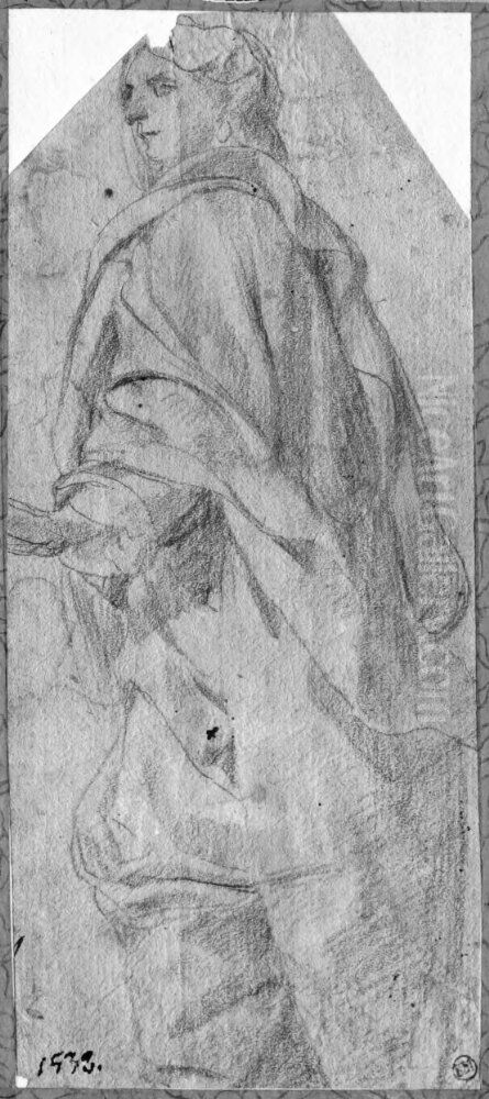 Draped figure Oil Painting by Battistello Caracciolo