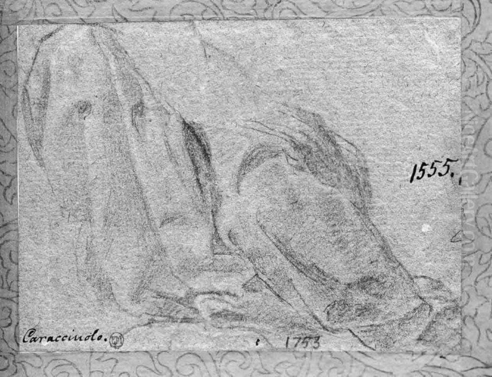 Drapery study Oil Painting by Battistello Caracciolo