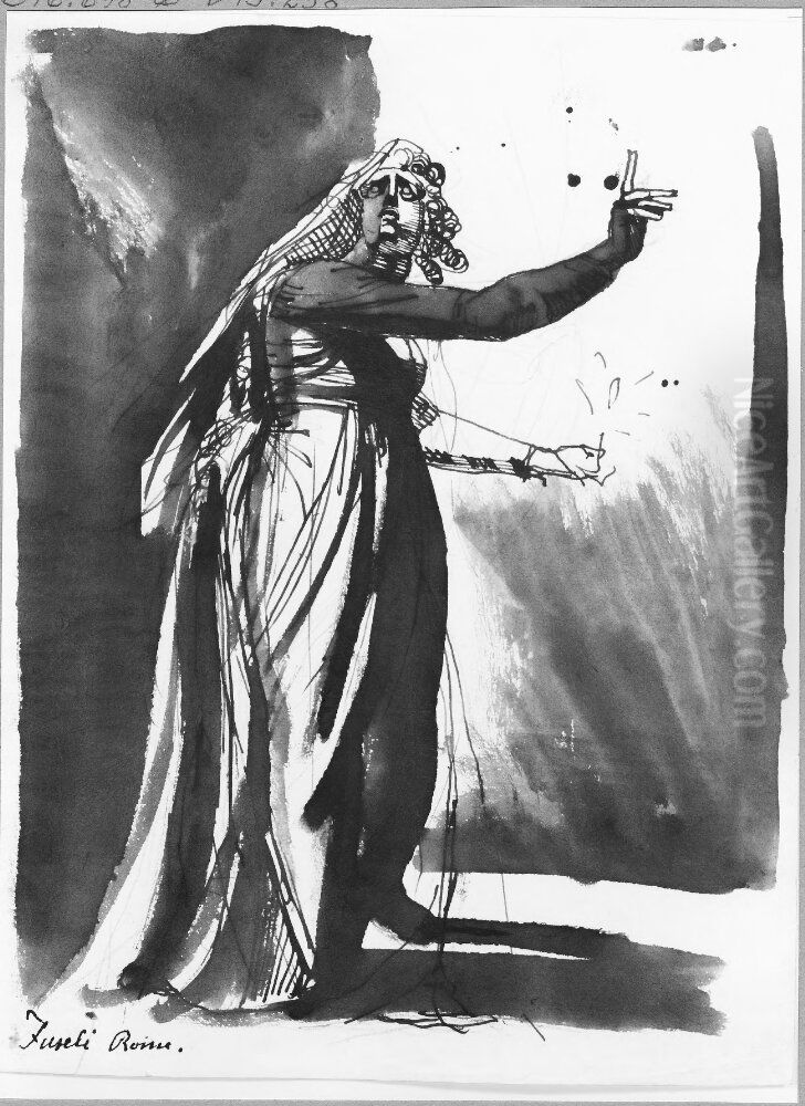 Lady Macbeth gaende i somnen Oil Painting by Henry Fuseli