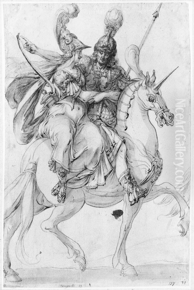 Par pa hast Oil Painting by Claude Deruet