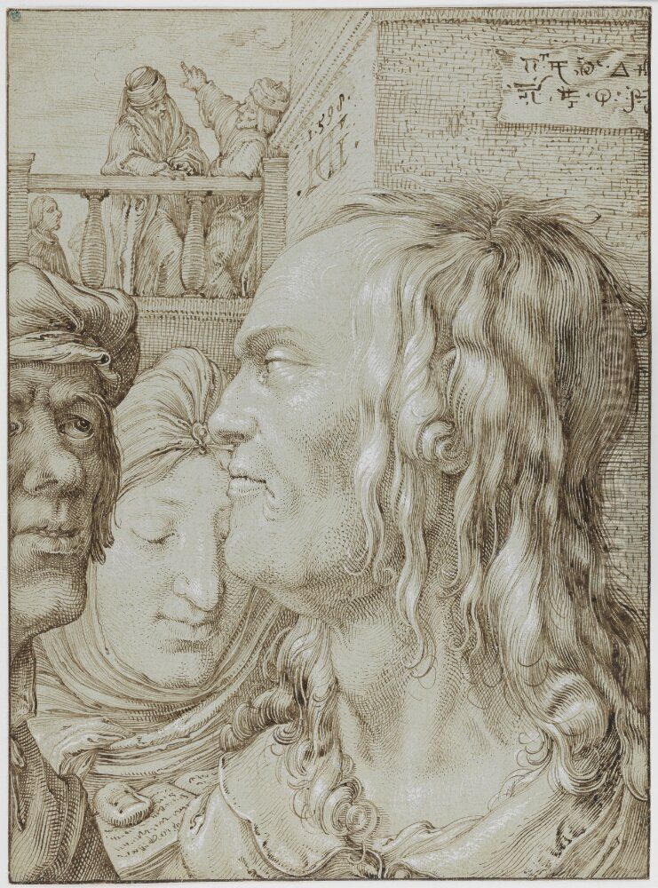 Three Imaginary Figures Oil Painting by Goltzius Hendrick