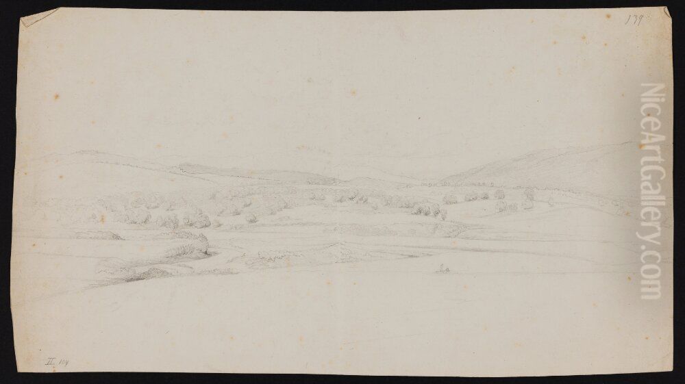 Landskap, sannolikt fran Italien Oil Painting by Wilhelm Marstrand