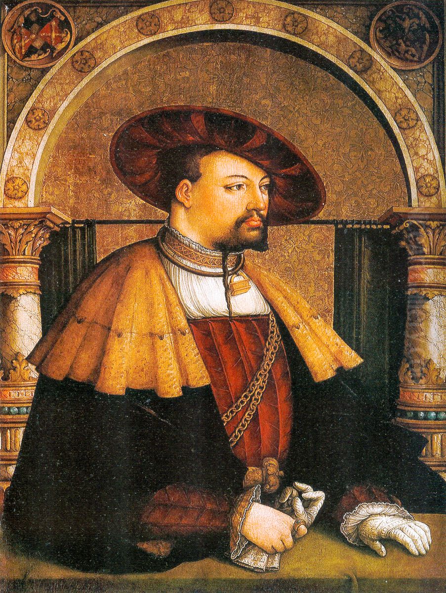 Bildnis des Eitelfriedrich III. von Zollern Oil Painting by Master of Messkirch