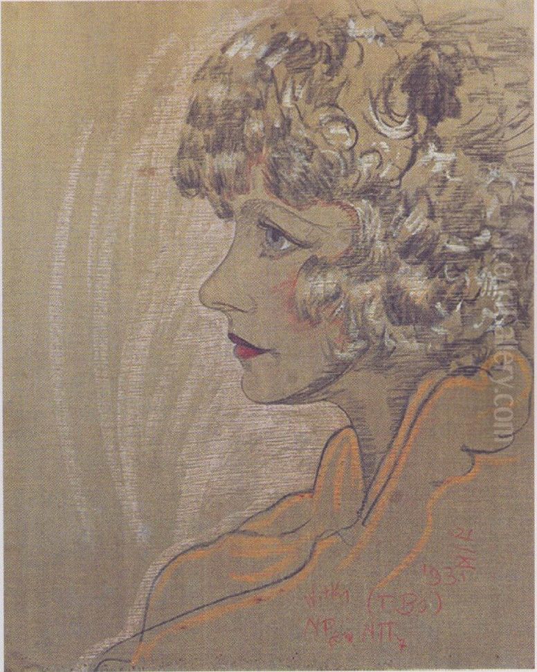 Portrait of Olga Wojakowa Oil Painting by Stanislaw Ignacy Witkiewicz (Witkacy)