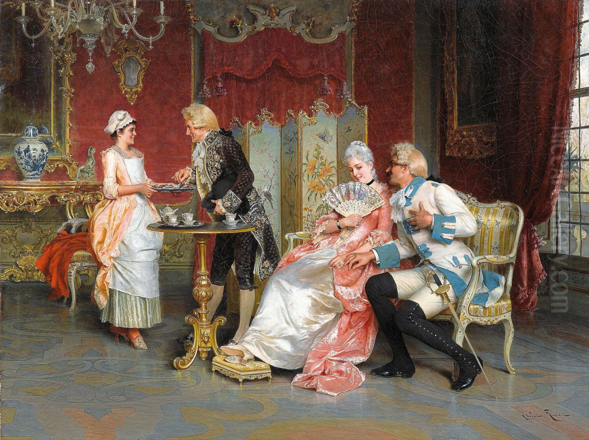 Afternoon Tea Oil Painting by Arturo Ricci