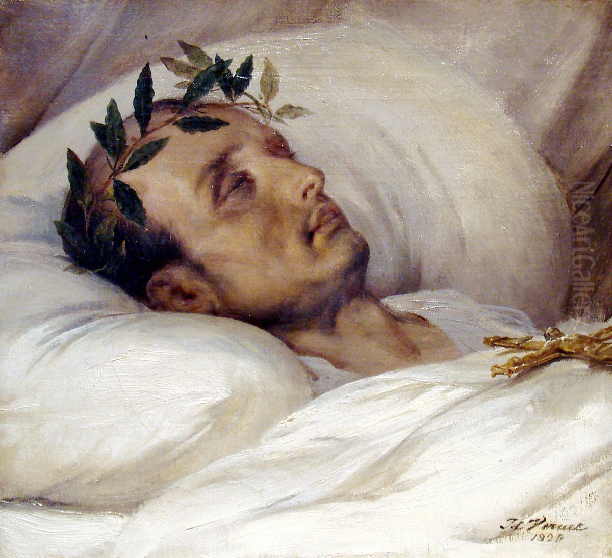 Napoleon auf dem Totenbett, 5. Mai 1821 Oil Painting by Horace Vernet