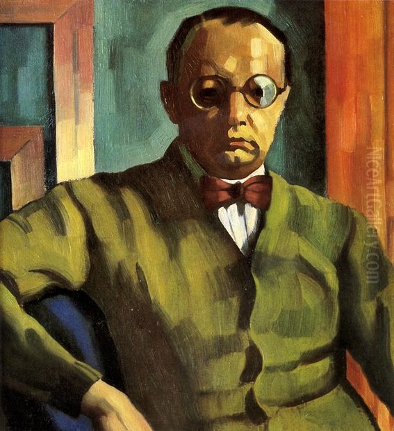 Self-portrait Oil Painting by Adolf Erbsloh