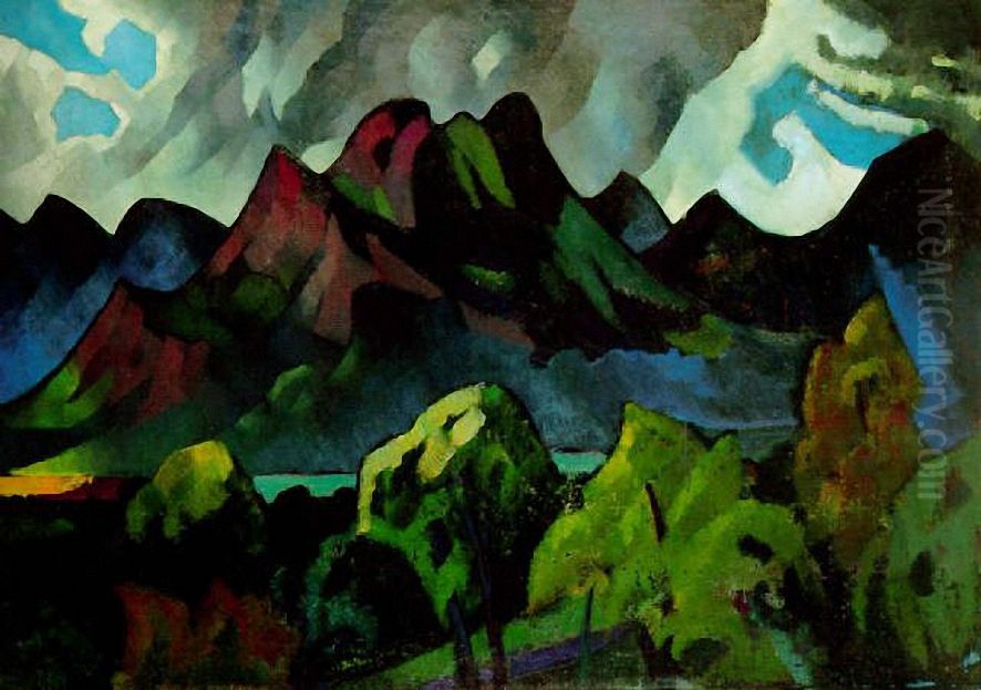 Brannenburg Oil Painting by Adolf Erbsloh