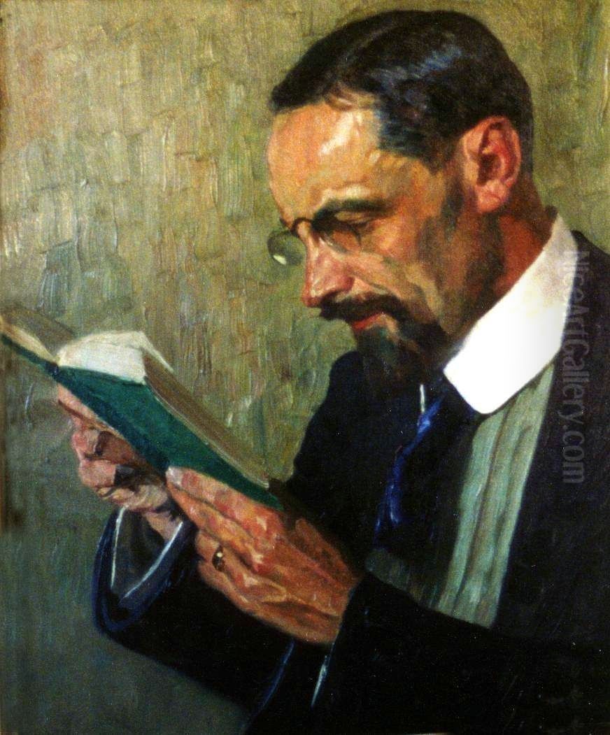 Self-portrait of  painter Felix Schuchard Oil Painting by Felix Schuchard