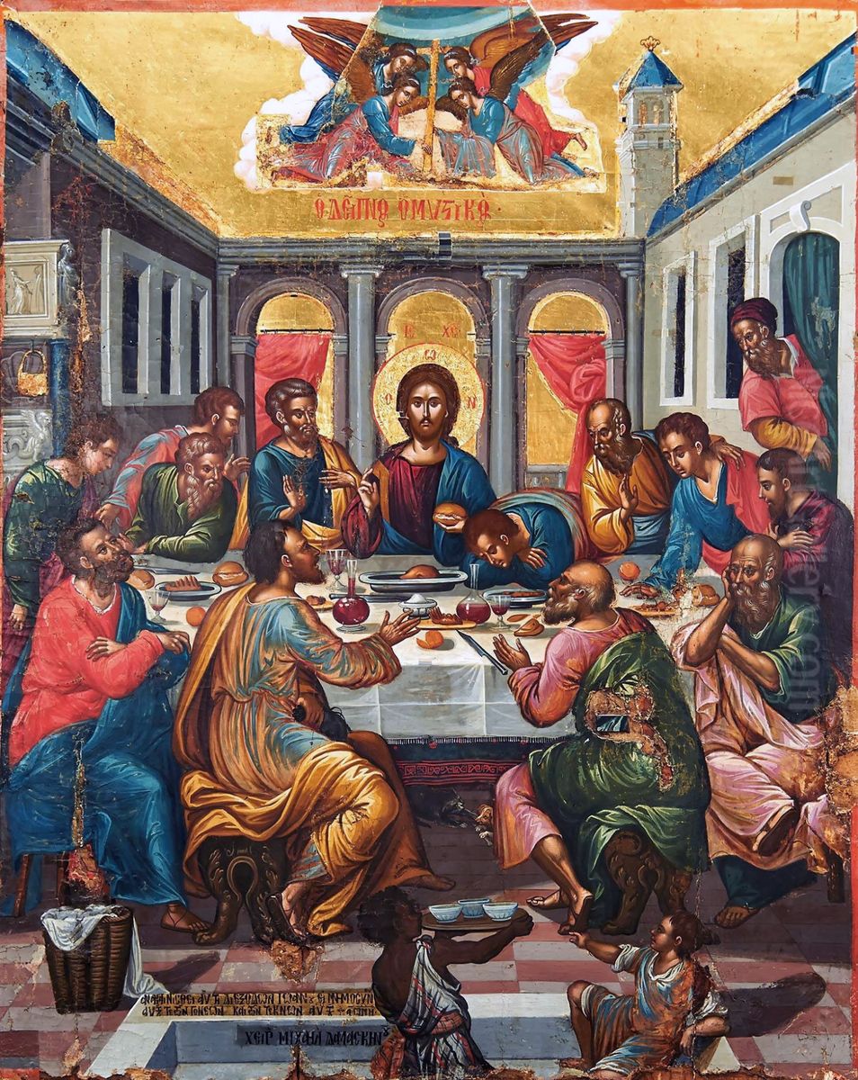 The Last Supper Oil Painting by Michael Damaskinos
