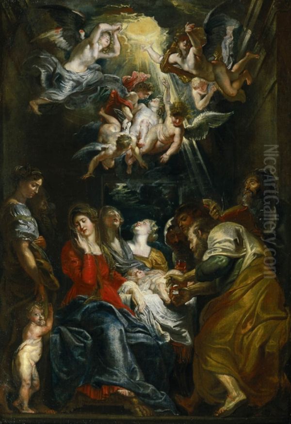 The circumcision of Christ Oil Painting by (studio of) Rubens, Peter Paul